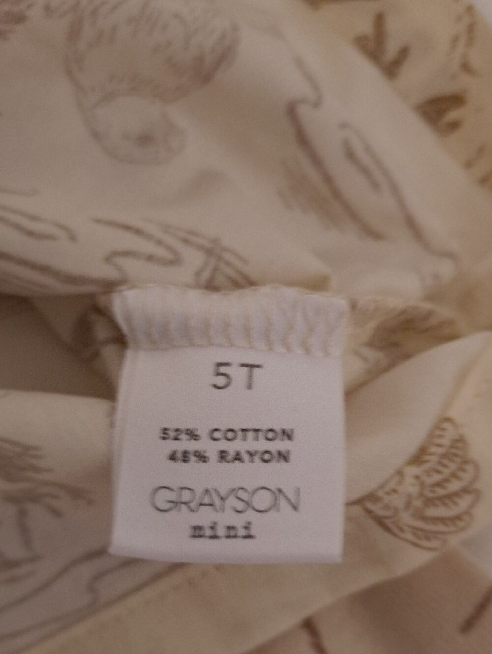 Grayson Mini Cream Tropical Bird Print Kids Short Set - Picture 6 of 11